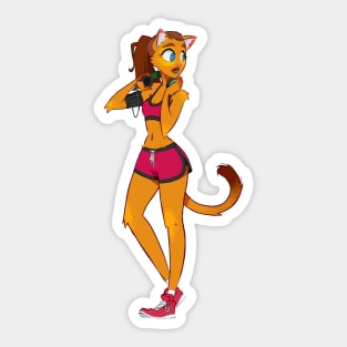 Cat Runner Sticker